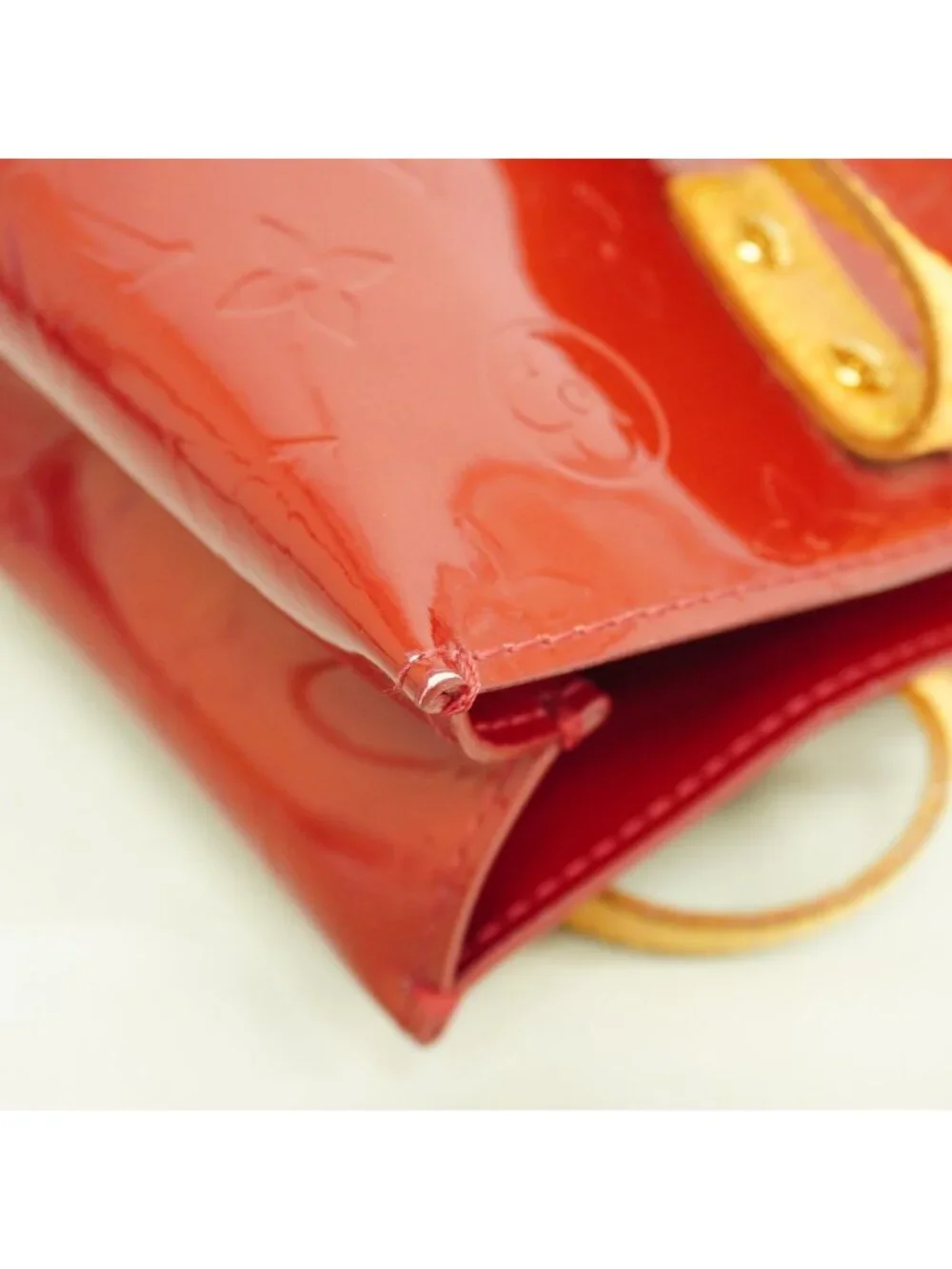 Louis Vuitton Handbag Vernis Reed PM Pomme D'amour